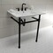 Fauceture KVPB31227W80 Dreyfuss 31" Console Sink W/SS Leg (8", 3 Hole), Wht/Blk KVPB31227W80 - alternate 7